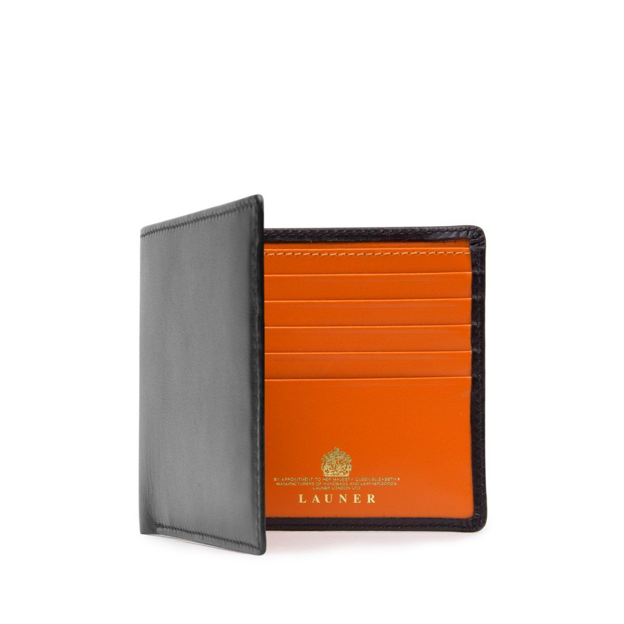 Ten credit card wallet – Ebony Black / Tangerine | Pocket