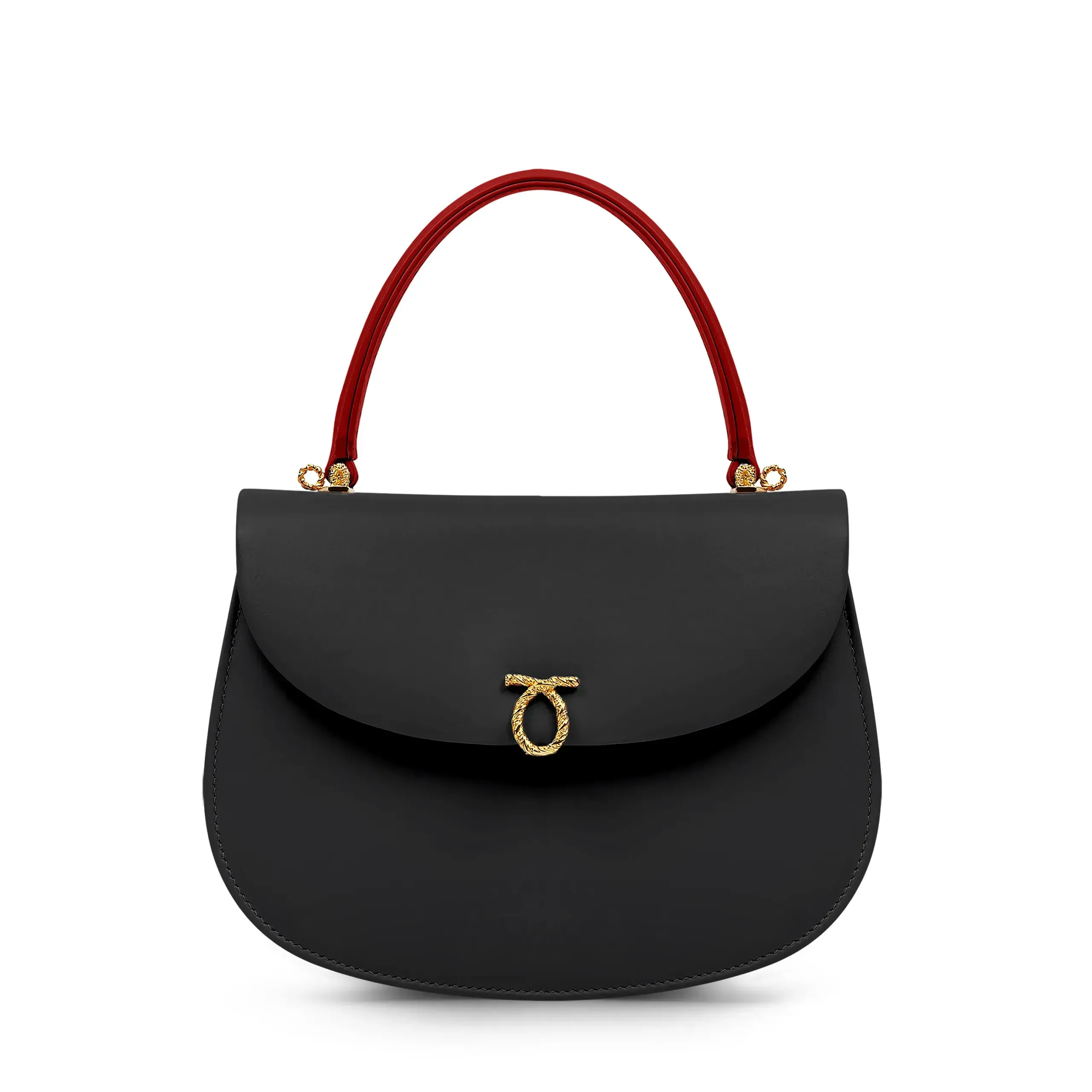 Nocturne Dark Grey Scarlet Top Handle Bags Launer London
