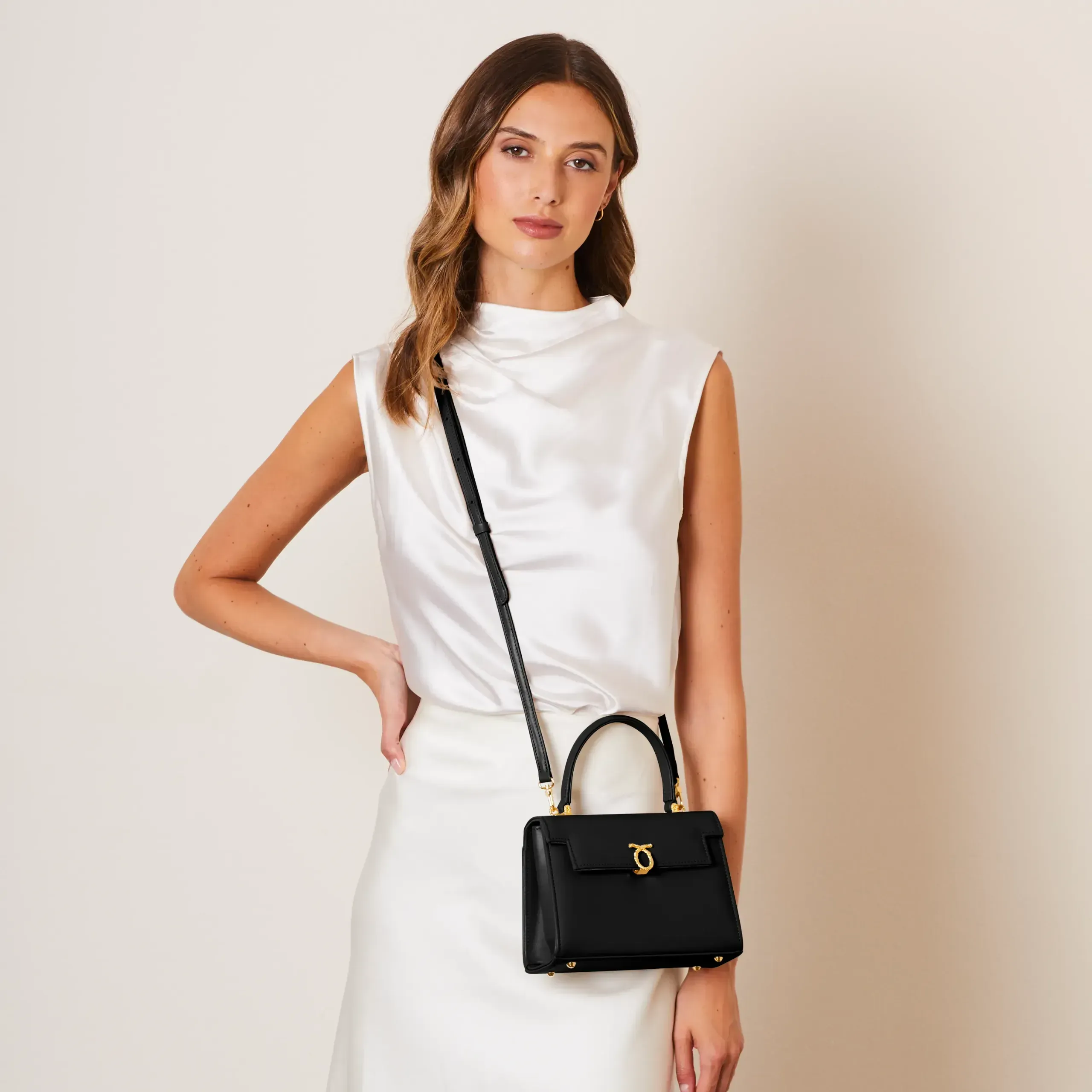 Judi – Ebony Black | top-handle-bags | Launer London