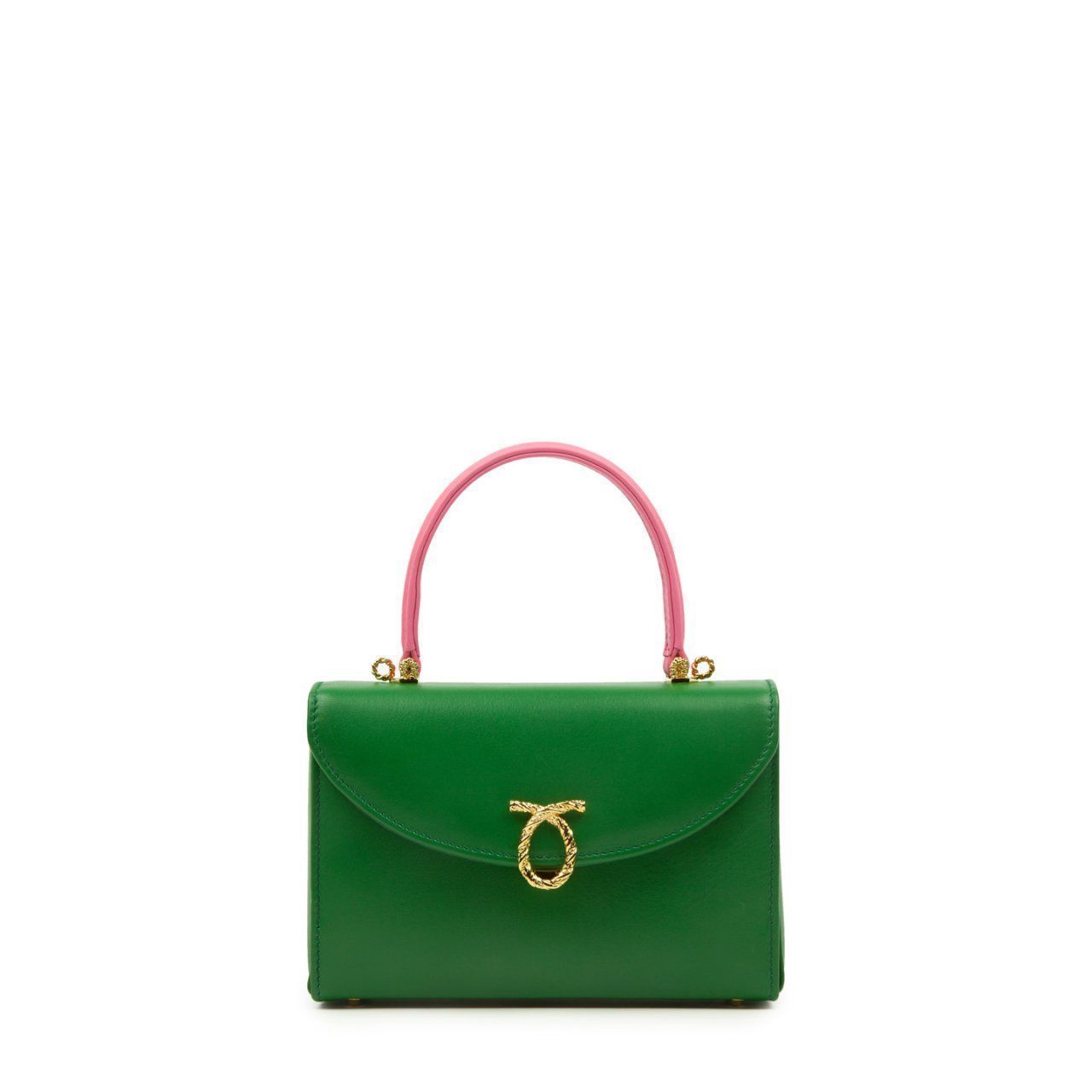 Juliette Leather Bag Croco Effect Emerald Green